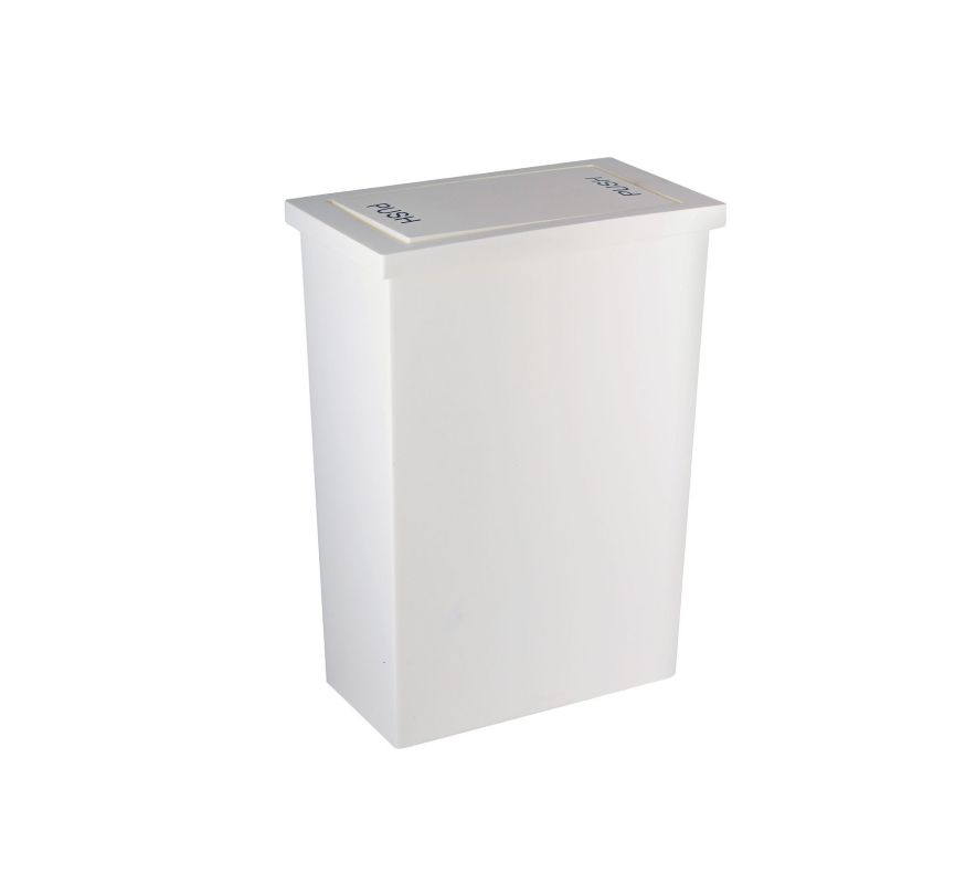 DKW (Official Store) Swing Lid Trash Can, Model HH-308P, Size 20 Liters, White