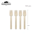 Thumbnail 1 of BIOPACK ช้อนไม้ ช้อนขนม ช้อนชา (ส้อม 14 ซม) ช้อนไอติม ช้อนตักไอติม ช้อนใช้แล้วทิ้ง