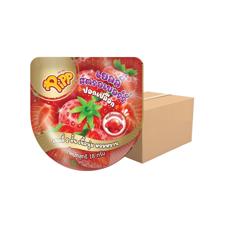 PEELABLE GUMMY STRAWBERRY FLAVOR (PIPP BRAND) 18g x 12 pcs x 24 pack