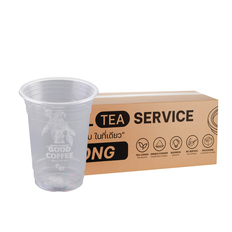 [CGW16] Plastic Coffee Cup 16 oz 95 mm Stright Shape (50 pcs/pack) x 5 Packs