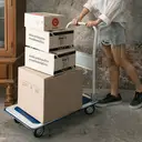 Thumbnail 5 of HomeHuk รถเข็นของ 4 ล้อ พับได้ พื้นเหล็ก รับน้ำหนัก 150 กก. ขอบยางกันกระแทก สีน้ำเงิน