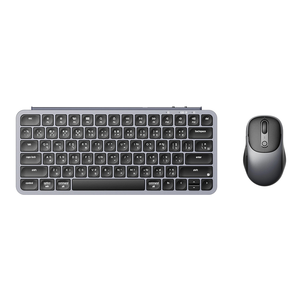 KEYCHRON WIRELESS KEYBOARD & MOUSE (คีย์บอร์ดและเมาส์ไร้สาย) B1 PRO KEYBOARD AND BM24 MOUSE WIRELESS COMBO - GREY KB3-TH