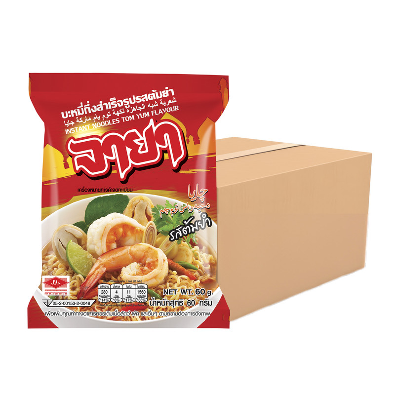 จายาบะหมี่ซองรสต้มยำ 60 ก. กล่อง 30 ซอง