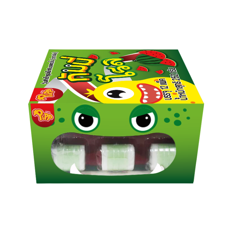 GUMMY ROLL WATERMELON FLAVOR (PIPP BRAND) 21g x 12 pcs