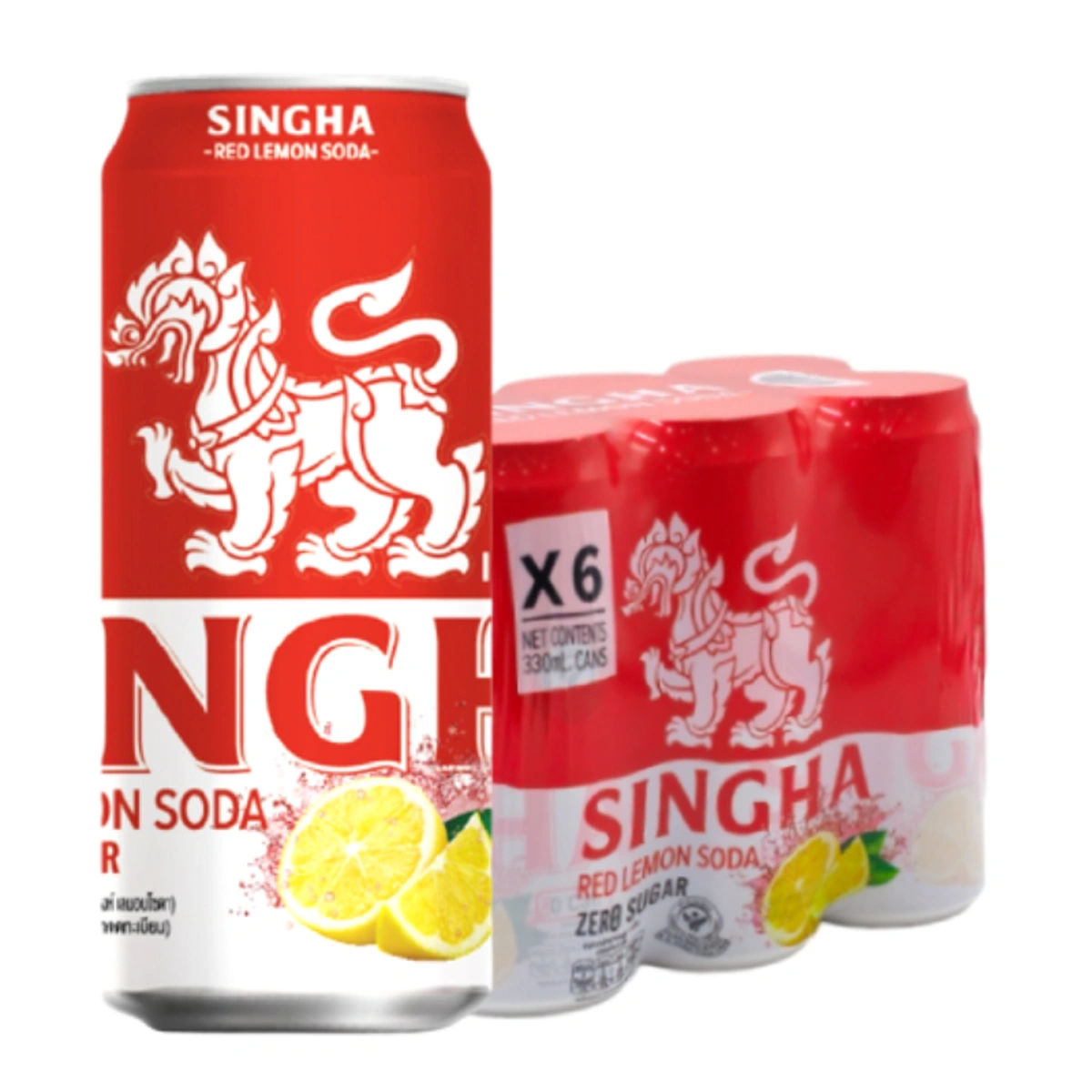 สิงห์ เรดเลมอนโซดา 330 มล. x 6