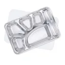 Thumbnail 1 of Empress World ถาดหลุมสแตนเลส 6 ช่อง ที่วางช้อนส้อม พร้อมฝาปิดพลาสติก x 6