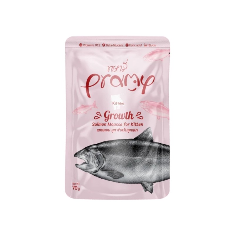 PRAMY พรามี่ อาหารเปียกแมว บํารุงสุขภาพ สําหรับลูกแมว ขนาด 70 กรัม KT2-Growth