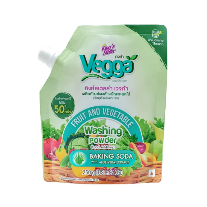 KING’S STELLA VEGGA POWDER ผลิตภัณฑ์ผงล้างผักและผลไม้ คิงส์สเตลล่า เวจก้า 250g