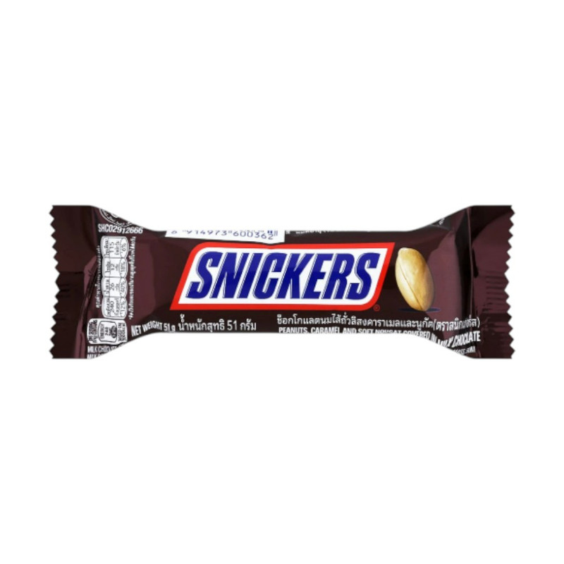 [แพ็ก 6 ชิ้น] Snickers สนิกเกอร์สรสออริจินัล 51 กรัม x6
