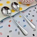 Thumbnail 1 of Twin Fish (2ชิ้น) ช้อนซุป ช้อนซุปคาว ช้อนกลาง ช้อนใบกลม ช้อนสเตนเลส หนา2.5มม. Twin Fish #77-07