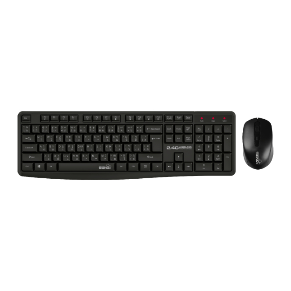 SIGNO Wireless Mouse + Keyboard KW-760+WM-106 Black