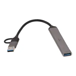 Thumbnail 4 of TECHPRO Port Hub 5-in-2 2xUSB 2.0/USB 3.0/Card reader SDTF Gray