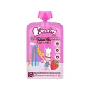 Thumbnail 1 of Peachy อาหารเสริมสำหรับเด็ก รสสมูทตี้สตรอเบอร์รีผสมกล้วย 1 ถุง (R6)