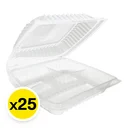 Thumbnail 2 of เอโร่ กล่องฝาพับPP 3 ช่อง 1100 มล. x 25 กล่อง