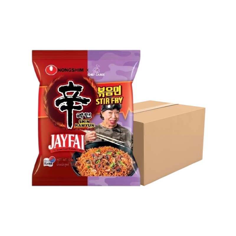 [แบบยกลัง] Nongshim x เจ๊ไฝ จํากัดการซื้อ 1 ลัง / 1 ออเดอร์ (ชินรามยอนเจ๊ไฝแบบแห้ง) SHIN RAMYUN STIR FRY