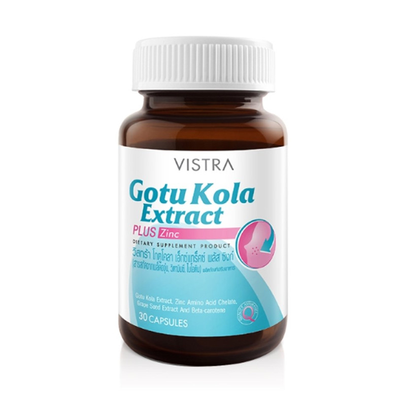 VISTRA Dietary Supplement Gotu Kola Extract Plus Zinc 30 Capsules
