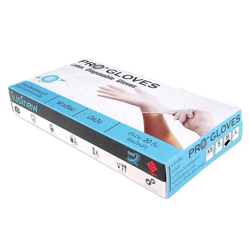 PRO GLOVES Latex Gloves Powdered Size M 20 pcs Makro PRO