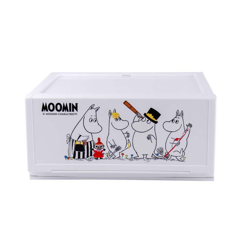 Super Lock Genuine Licensed Moomin Plastic Drawer 8901 White