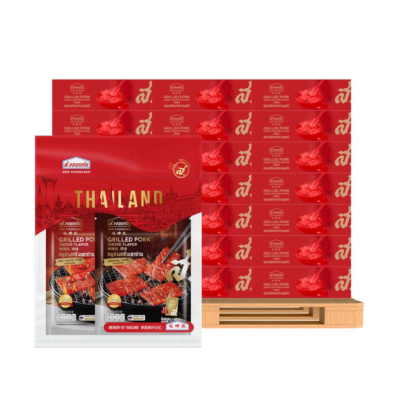 ส.ขอนแก่น ชุดเซ็ต หมูย่างกลิ่นเตาถ่าน 180 ก. (50 ลัง)