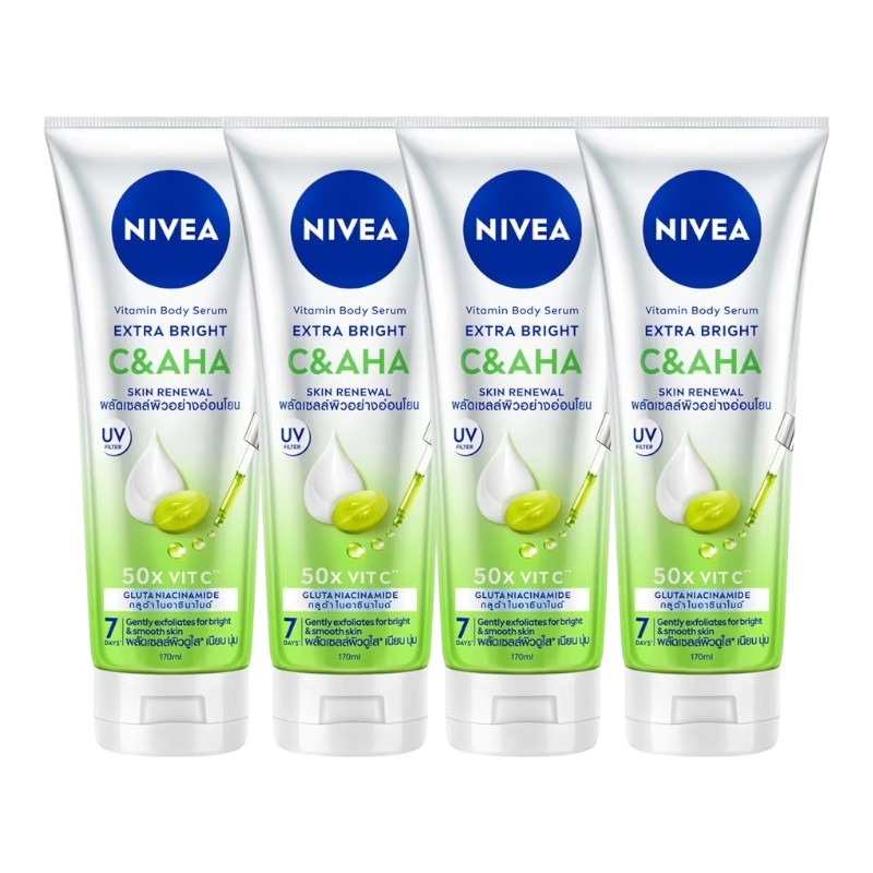 Nivea Vitamin Body Serum Extra Bright C and A 170 ml x 4