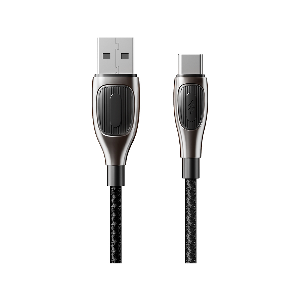 QPLUS USB-A to USB-C Cable 6A 1M. T19 Nylon Black