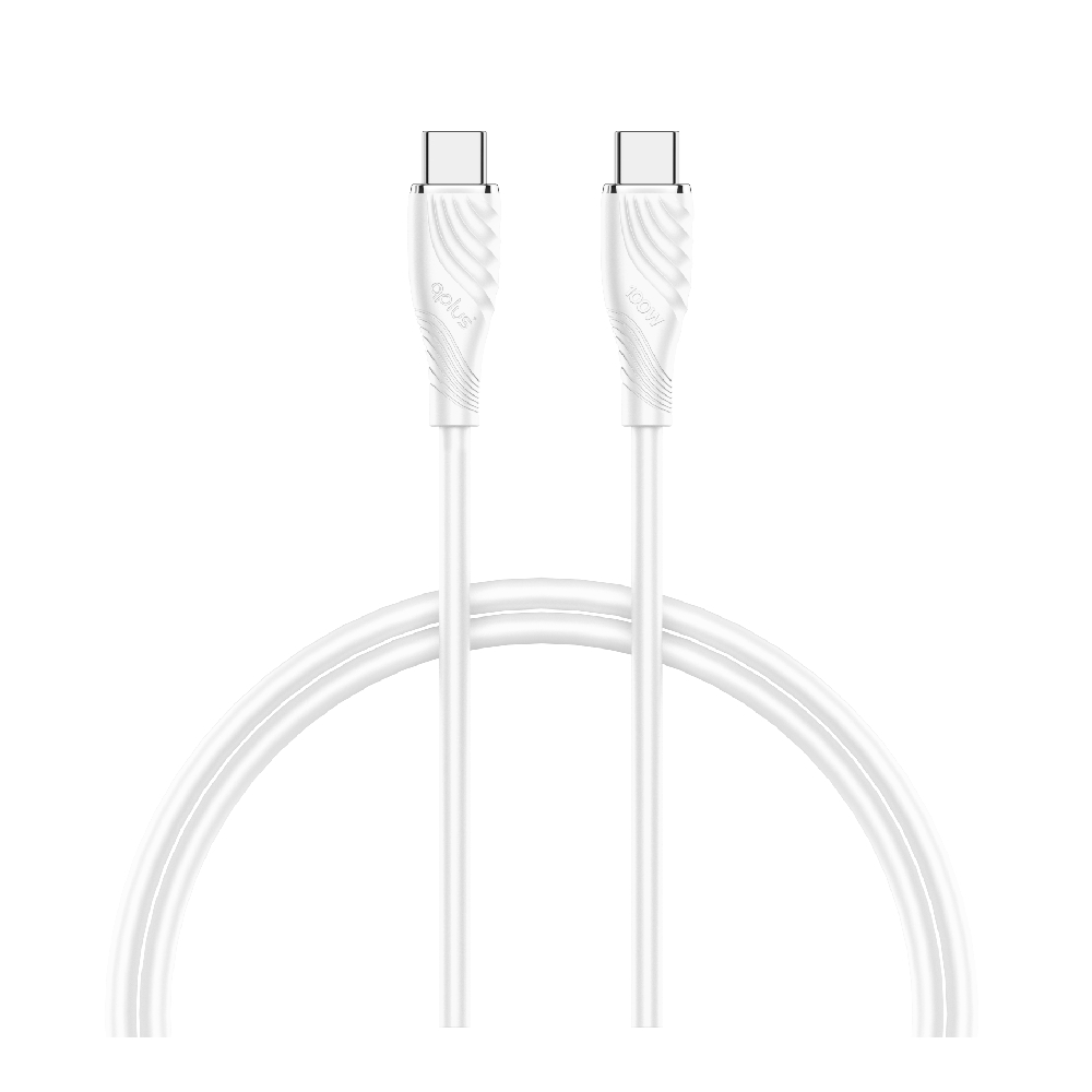 QPLUS Cable USB-C to USB-C 100W 1M. T3 White