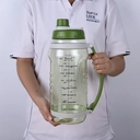 Thumbnail 3 of ซุปเปอร์ ล็อค ขวดน้ำพกพา บอกเวลาดื่มและปริมาณน้ำ รุ่น 6923 3 ล. สีเขียว พร้อมหลอด
