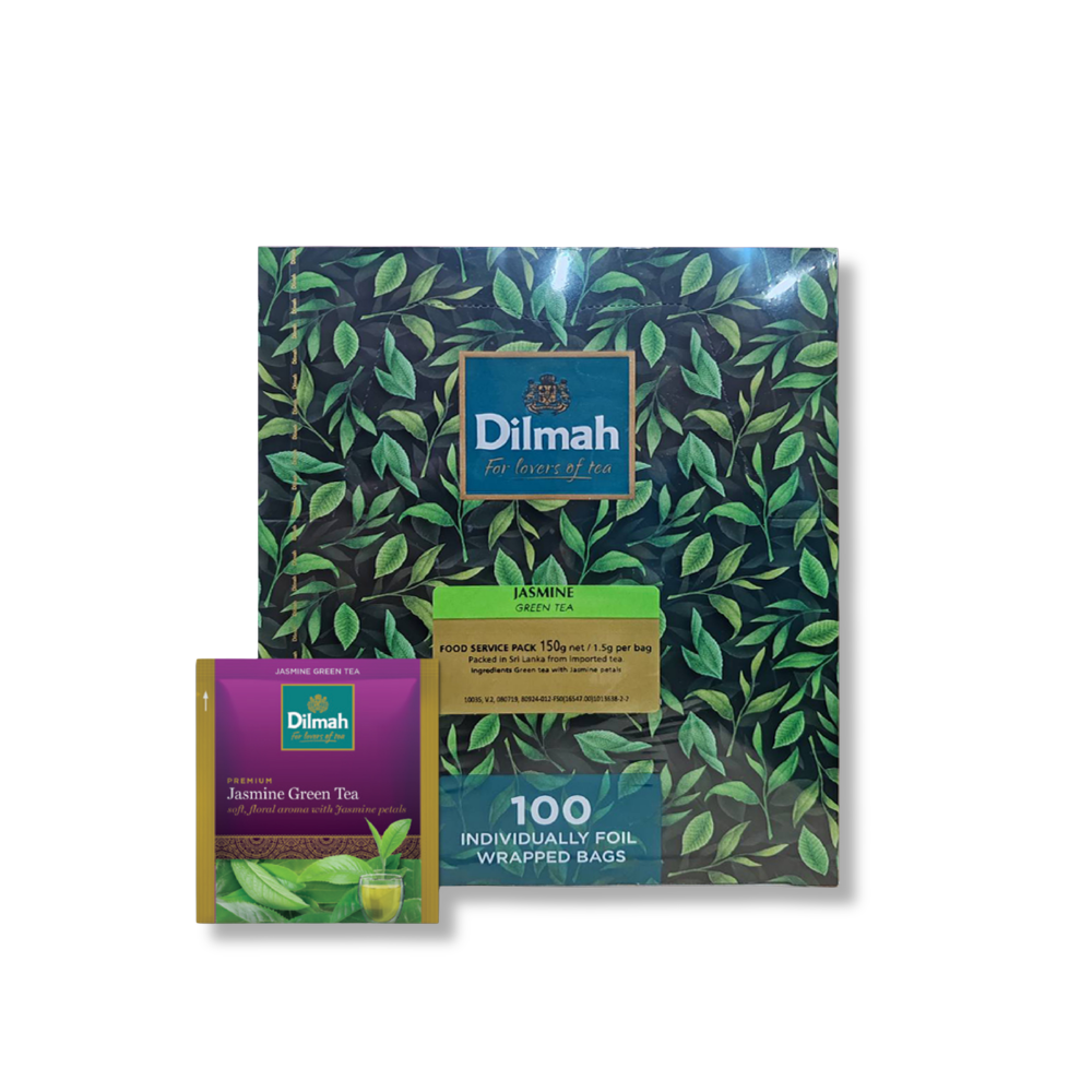 Dilmah ชาซอง ชาเขียวจัสมิน | Food Service Jasmine Green Tea (1.5g x 100 Tbags) x 6 กล่อง