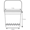 Thumbnail 4 of Panda Outlet ถังน้ำดื่มทรงสี่เหลี่ยม (1,000 ml.) + ฝาปิด + หู สีขาว,ไม่เจาะรู (แพ็ค 20 ชิ้น)