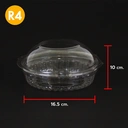 Thumbnail 2 of Matapat กล่องกลมใส PET ฝาล็อคได้ (R4 ฝาล็อคได้) กล่องสลัด กล่องพลาสติก TWI กล่องกลมฝาติดในตัว กล่องใส่ยำ กล่องทุเรียน กล่องผลไม้ (50ชิ้น)