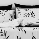 Thumbnail 3 of LOTUS ชุดผ้านวมและผ้าปู รุ่น Black & White-LI-BW 02W (ผ้านวม ขนาด 70 x 90 + ผ้าปูที่นอน 3.5 ฟุต 3 ชิ้น)