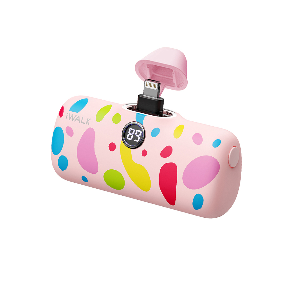 iWALK LinkPod Pro5000PL แบตสํารองไร้สายFastCharge ใช้กับiPhoneทุกรุ่น (ยกเว้น *iPhone16,15*) Pink-Candy