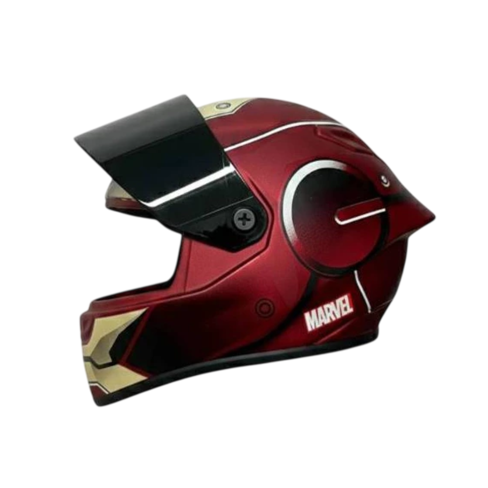 Pet Helmet หมวกกันน็อค สําหรับหมา แมว แบบเต็มใบ D-Dark Red Iron Man