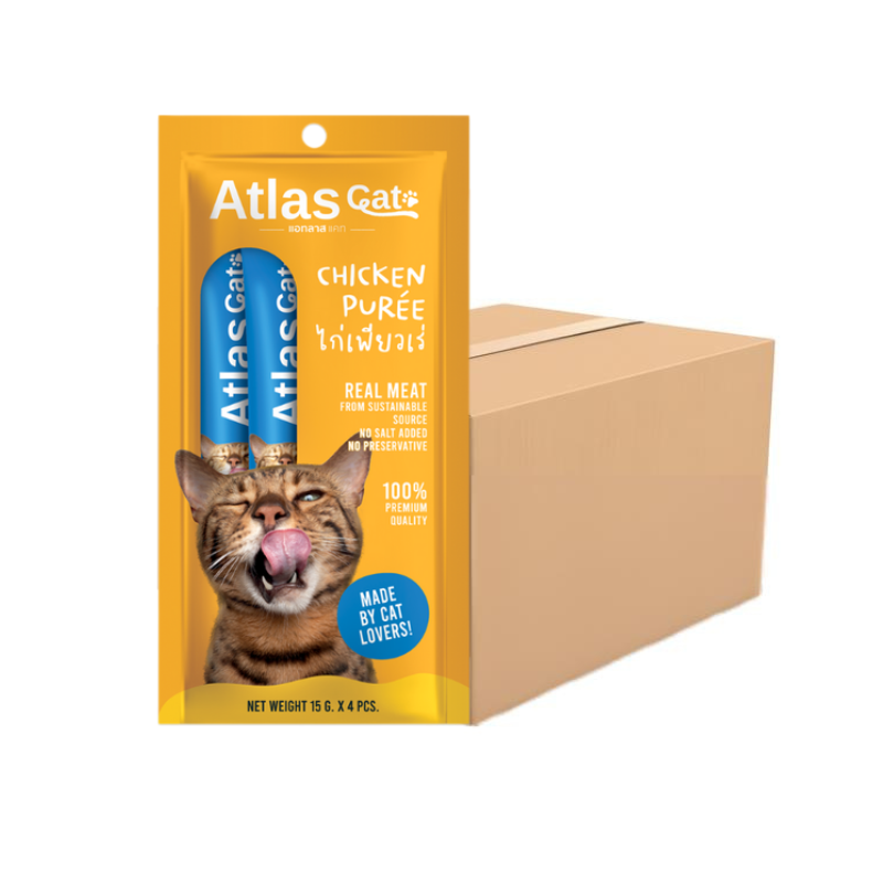 ATLAS CAT CHICKEN PUREE (15G.X4) x24