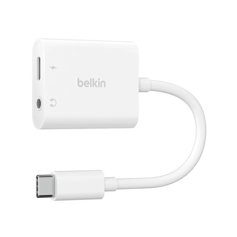 Belkin ที่เพิ่มพอร์ต Type-C + 3.5mm Audio เพื่อชาร์จ ฟัง คุย และสตรีมเกม สําหรับไอโฟน16-15, iPad, Samsug รุ่น NPA004