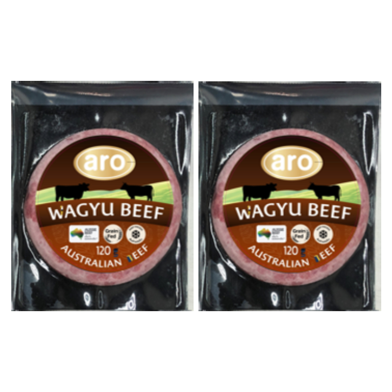 ARO GOLD Wagyu Beef Burger Patties 120 g x 2