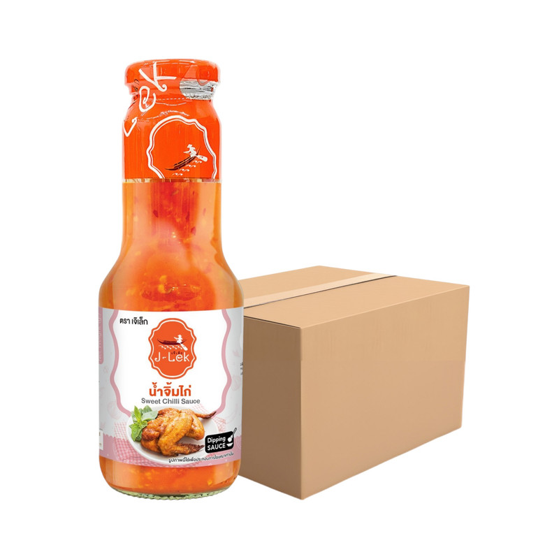 J-Lek (เจ๊เล็ก) น้ําจิ้มไก่ ขนาด 390 กรัม แพ็ค 12 ขวด