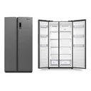 Thumbnail 3 of ACONATIC Side-by-Side Refrigerator 14.1Q Silver Model AN-FR4000S