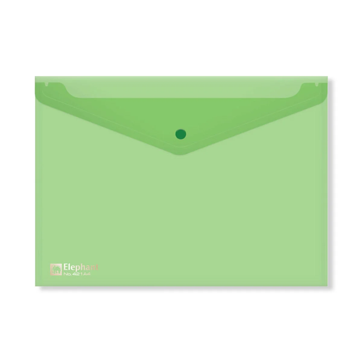 ELEPHANT Plastic Envelope One Button #421A4 (Mix Color) x 12 pcs