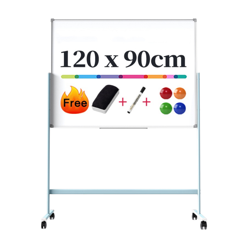 Deli กระดานไวท์บอร์ดแม่เหล็ก สีฟ้า ขนาด 90×120cm รุ่น EV164-A 1ชิ้น