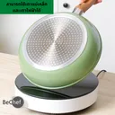 Thumbnail 3 of Bechef กระทะเคลือบเซรามิคสีเขียว กระทะพร้อมฝา กระทะพสามารถใช้กับเตาแม่เหล็กไฟฟ้าได้ กระทะเคลือบ กระทะผัด กระทะทอด กระทะย่าง