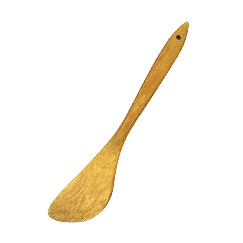 ทัพพีไม้/ตะหลิวไม้พาย WOODEN ANGLED TOP TURNER