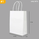 Thumbnail 2 of Matapat ถุงหูหิ้วกระดาษสีขาว (ขาว/เบอร์ 1) ถุงใส่เบเกอรี่ ถุงกระดาษเกรดพรีเมียม ถุงจัดเบรค -- SIZE : 1 / 2 / 3 / 4 / ใส่กล่องข้าว