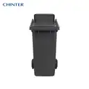 Thumbnail 1 of ถังขยะพลาสติก สีเทา มีล้อ ฝาสูง 120 ลิตร - CHINTER F003-4-S946-C06H