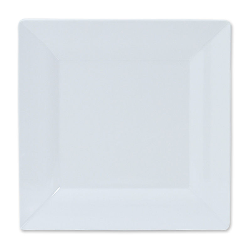 ARO Melamine Square Plate 8" White