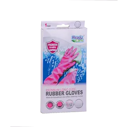 Thumbnail 3 of เรดดี้แคร์ ถุงมือยางธรรมชาติแบบยาว รัดข้อสีชมพู ไซส์ M x 3 กล่อง/แพ็ค