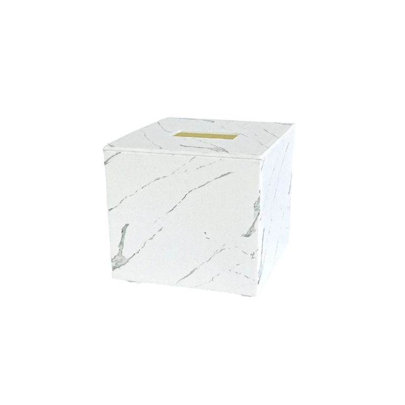 DKW Official HH-3019Fกล่องกระดาษทิชชู่ SAAN Tissue box Tissue holder ที่ใส่ทิชชู่ กล่องทิชชู ลายหินอ่อน-จตุรัส