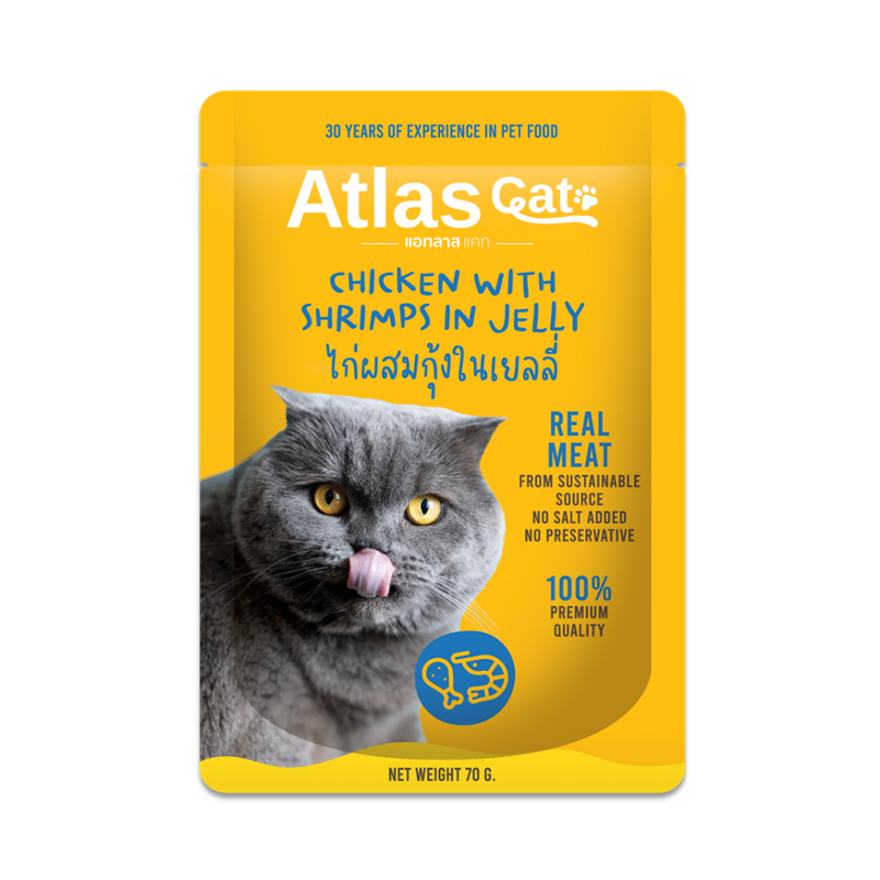 ATLAS CAT CHICKEN WITH SHRIMPS IN JELLY (70G.)