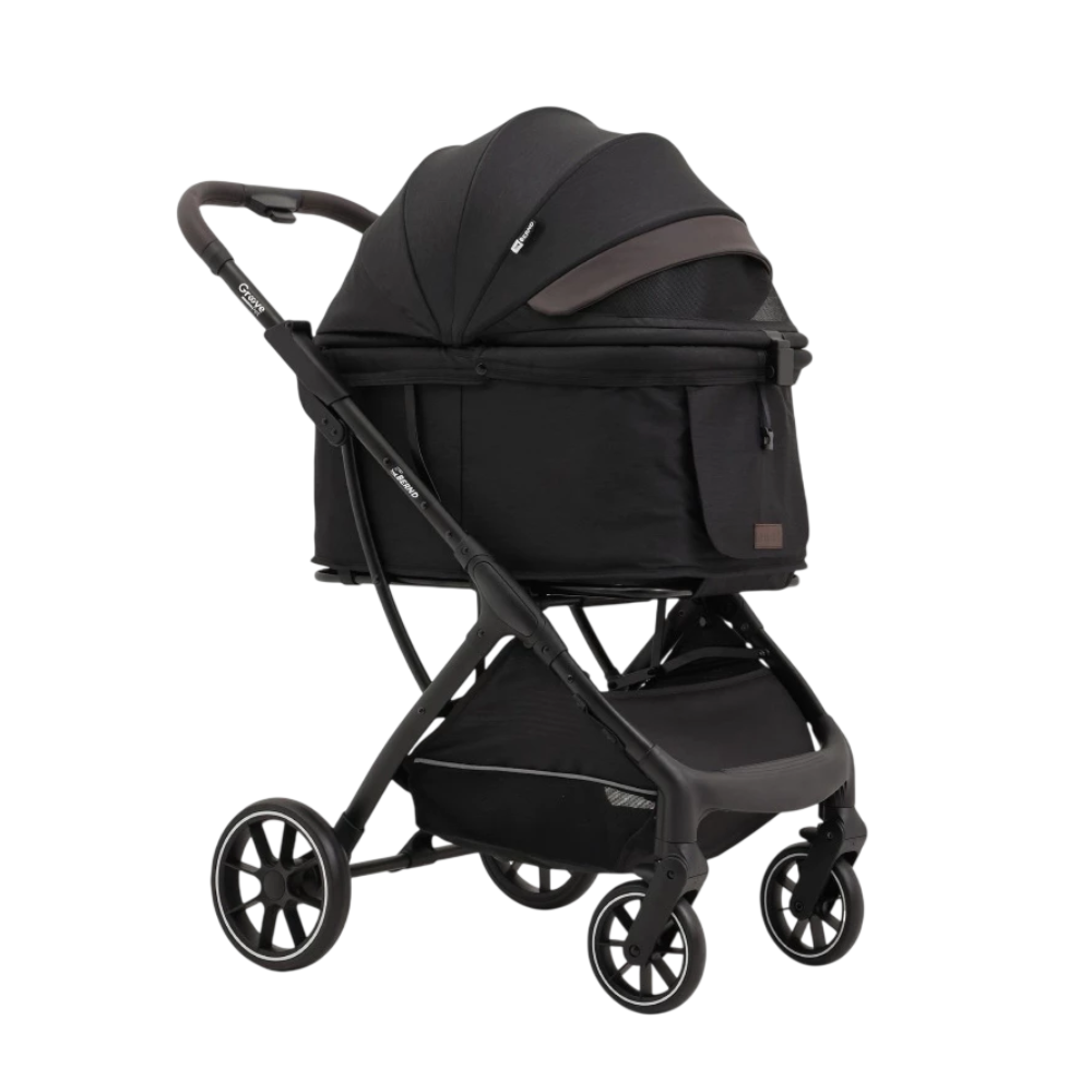 Bernd รุ่น Groove Pet Auto Fold Stroller รถเข็นสัตว์เลี้ยงพับอัตโนมัติ รับน้ําหนักได้สูงสุด 30 kg. Onyx Black