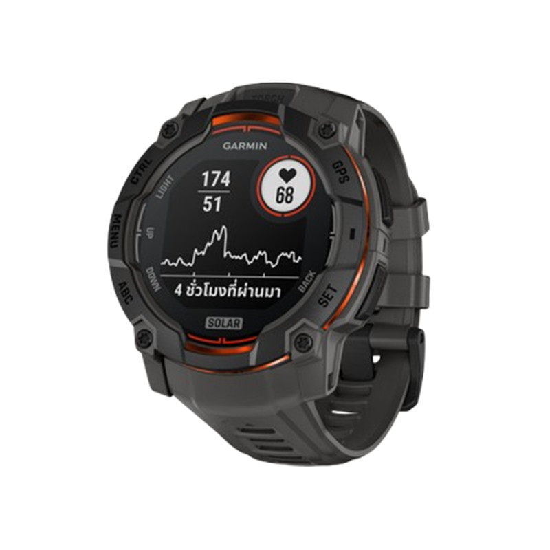 Garmin Instinct 3 นาฬิกาสมาร์ทวอทช์ สี 50mm Solar Black